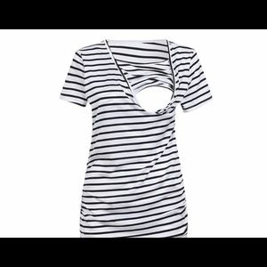 NWT striped nursing shirt